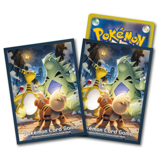 Pokemon Center Original Pokemon Card Game TCG Deck Sleeves Growlithe & Tyranitar & Ampharos 
