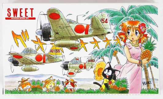 Sweet Aviation 23 A6M2b Zero Fighter Akagi Figher Group 3 Kits Set 1/144 Scale