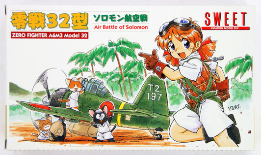 Sweet Aviation 24 Zero Fighter A6M3 Model 32 Air Battle of Solomon 1/144 Scale