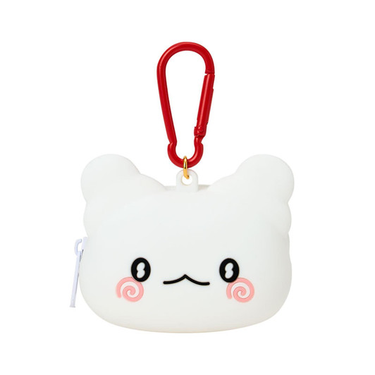 Sanrio Hanamaru Obake Face-Shaped Silicone Mini Pouch (Sweets Love)