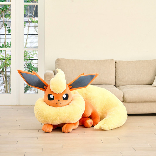 Pokemon Center Original Lifesize Flareon Plush Reclining
