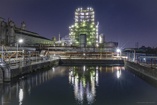 Jigsaw Puzzle Kawasaki Factory Night View Resonac (White Castle) (1000 Pieces)