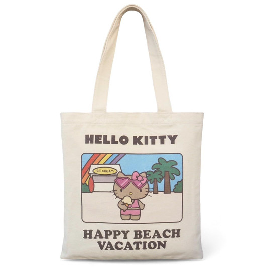 Hello Kitty Happy Beach Day A4 Tote Bag Ivory