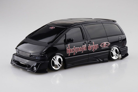 Aoshima 1/24 Black Mafia TCR11W Estima '98 (Toyota) Plastic Model