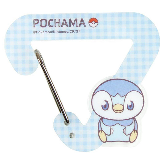  T's Factory Pokemon Piece Die-Cut Acrylic Carabiner Holder Piplup 