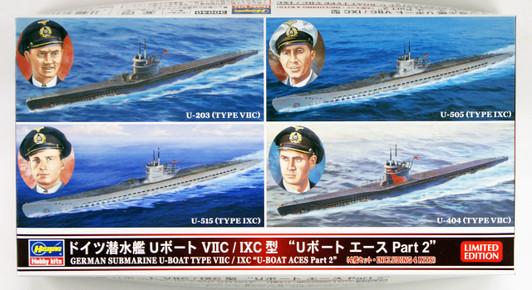 Hasegawa 30040 German Submarine U-Boat Type VIIC/IXC U-Boat Aces Part 2 1/700