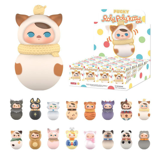 POP-MART PUCKY Roly-Poly Kitty Series Assortment Box (16 BOXES RANDOM)