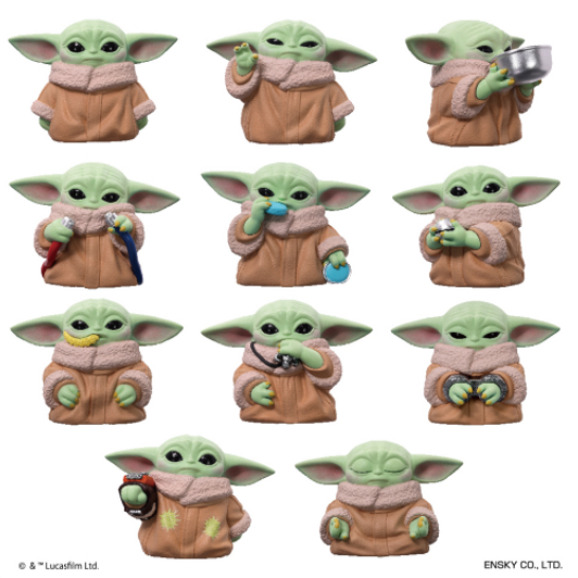 Ensky Star Wars Mandalorian Grogu Soft Vinyl Puppet Mascot 11pcs BOX