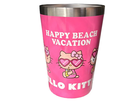 Sanrio Happy Beach Day Stainless Tumbler Kitty Pink