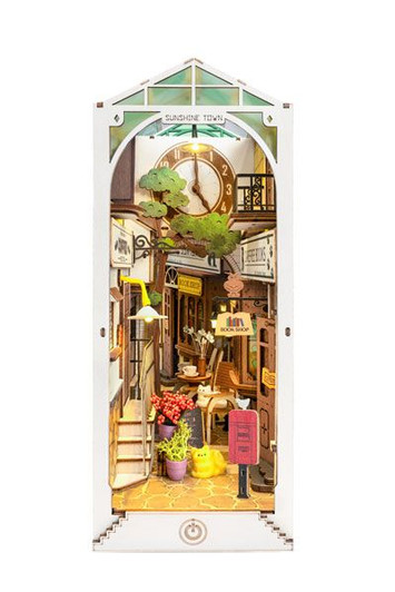 ROBOTIME DIY Book Nook Sunshine Town Wooden Handmade Kit (2246 Pieces)