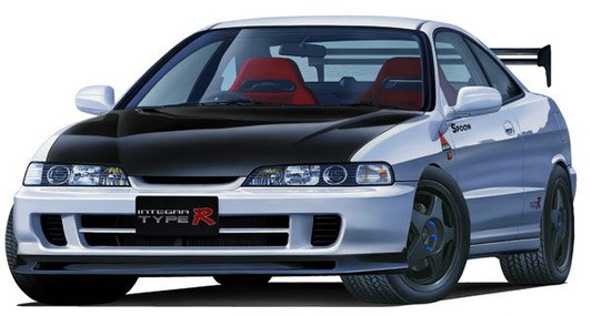 Fujimi 1/24 Inch Up Series No.333 Spoon Integra Type R (DC2) (with GT W wing) Plastic Model