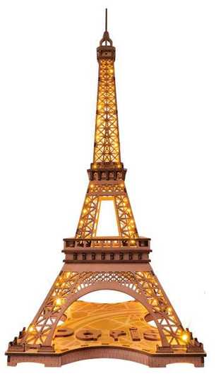 ROBOTIME DIY Wood Puzzle Eiffel Tower At Night (164 Pieces)