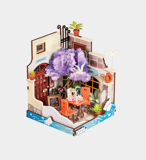 ROBOTIME DIY Miniature Kit Sea Holiday Restaurant (68Pieces)