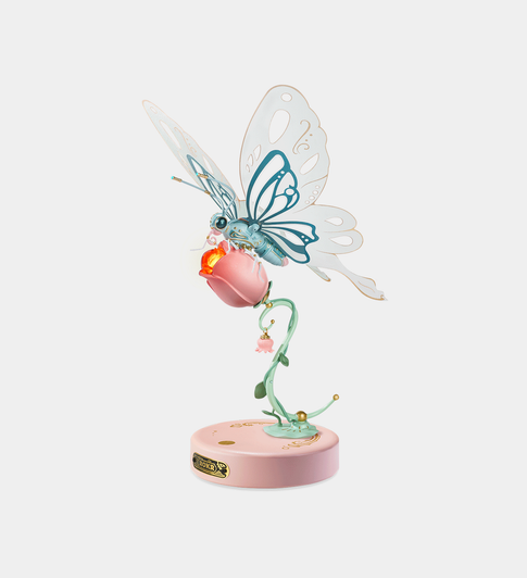 ROBOTIME DIY Miniature Kit Butterfly Pink (79 Pieces)