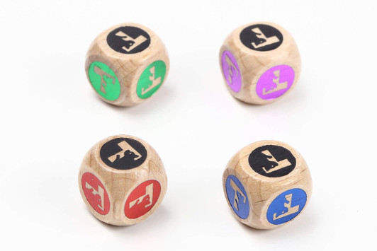 Toyger Coin Dice Wooden Set Of 4 For Use As A Replacement For Coin Toss In TCG Card Games