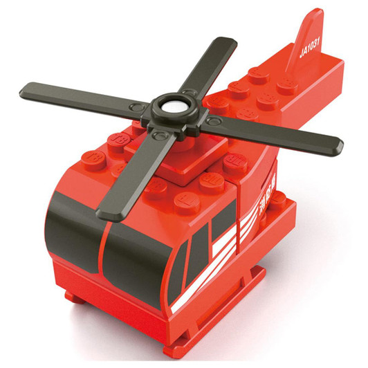 Takara Tomy Tomica Plarail Block Fire Helicopter