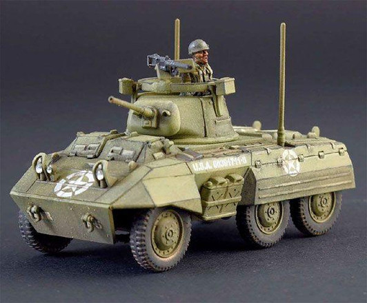  Platz 1/56 WW.II American Military M8/M20 Armored Car Greyhound Plastic Model 
