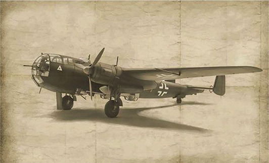  Platz Italeri 1/72 WWII German Air Force Dornier Do217 K2 With Fritz X Guided Bomb Plastic Model 