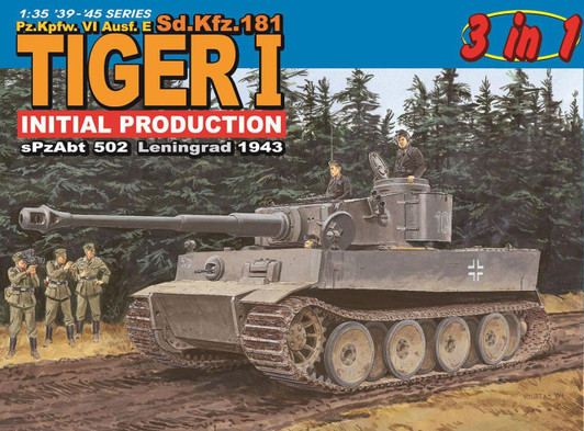  DRAGON 1/35 WW.II German Army Tiger I Very Early Type 502nd Heavy Tank Battalion Leningrad 1943 e Plastic Model 