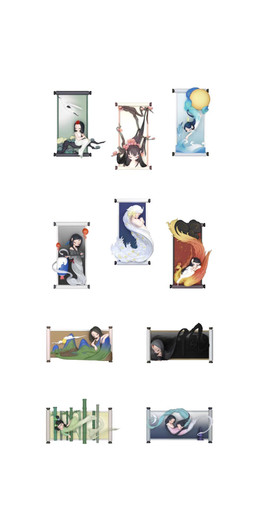 52TOYS Blind Box Sleep Series Chinese Scroll 8-Piece Box