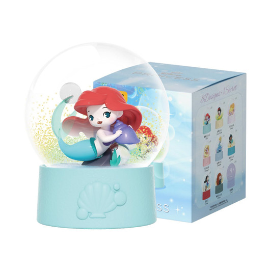 52toys Blindbox Disney Princess D-Baby Series Star Crystal Ball Series Blind Box Collection Figure Painted Gashapon Desktop Decoration Doll Toy Disney