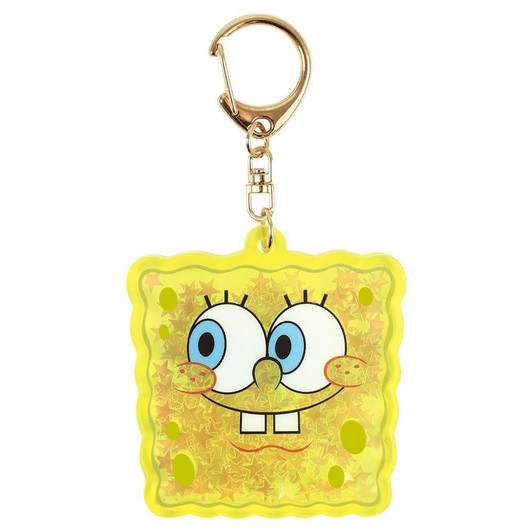  T's Factory SpongeBob Face Holographic Glitter Keychain 