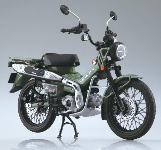  Aoshima 1/12 Honda CT125 Hunter Cub Pearl Organic Green Finished Model 