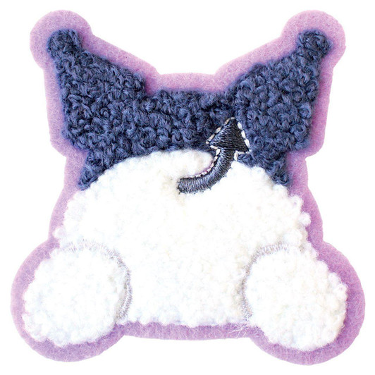  T's Factory Sanrio Kuromi Back-view Fluffy Embroidery Sticker 