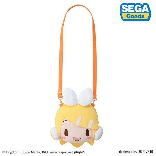  Sega Hatsune Miku Series Kagamine Rin Fuwapuchi Face Cross-body Bag (M) 