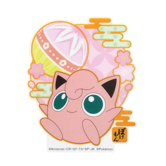  Pokemon Center Original Mobile Sticker Wagara Jigglypuff 