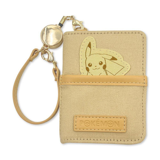  Pokemon Center Original Bi-Fold Pass Case Peeking Patch Pikachu 