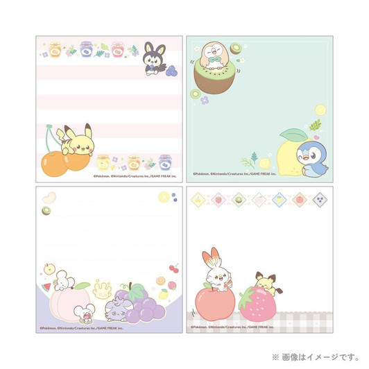 Pokemon Center Original Square Memo Fruits PokePeace 