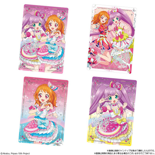  Bandai Candy Aikatsu! X Pripara The Movie - Miracle Of The Encounter! - Metallic Placard Wafers BOX (20pcs) 