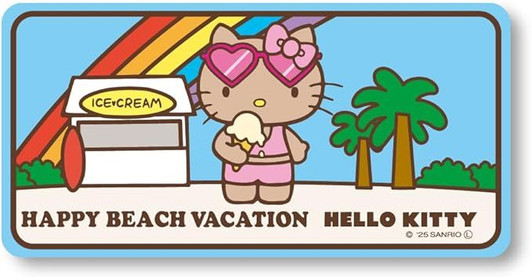 Other Hello Kitty Happy Beach Day Number Plate Magnet BL