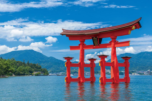Yanoman Jigsaw Puzzle Itsukushima Shrine Grand Torii (Hiroshima) (1000 Pieces) 