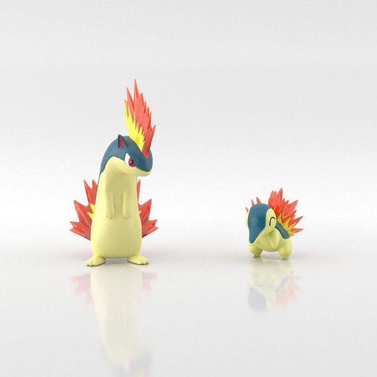  Pokemon Center Original Pokemon Scale World Johto Region 12 Cyndaquil & Quilava 