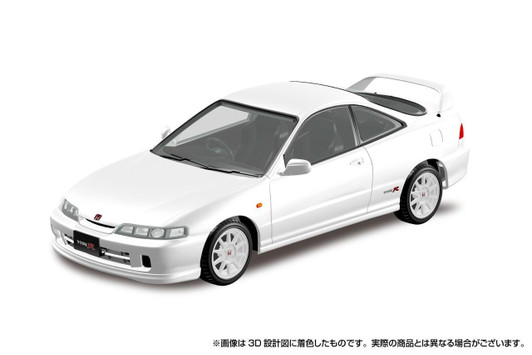  Aoshima RakuPla Snap Kit No. 22-CW Honda DC2 Integra Type R (Championship White) Plastic Model 