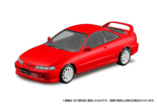  Aoshima Rakupla Snap Kit No. 22-MR Honda DC2 Integra Type R (Milano Red) 