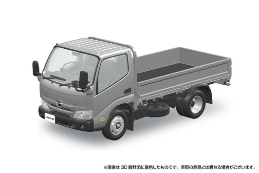 Aoshima RakuPla Snap Kit No. 23-SR Hino Dutro Flatbed (Silver) Plastic Model