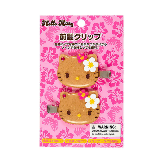 Sanrio Hello Kitty Bangs Clip (Tokonatsu Vacation) featuring Hello Kitty. This set includes a right-facing and a left-facing clip.