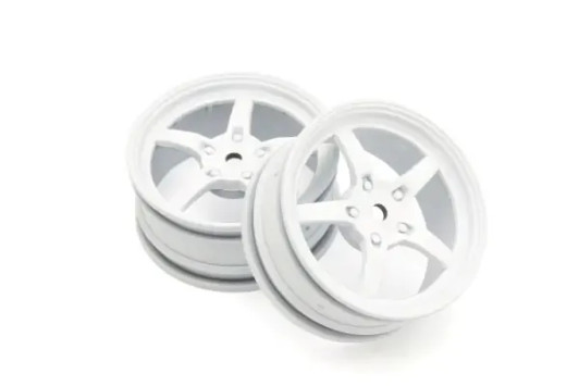 Kyosho FAH705W 5-Spoke Racing Wheel (White / 2pcs)
