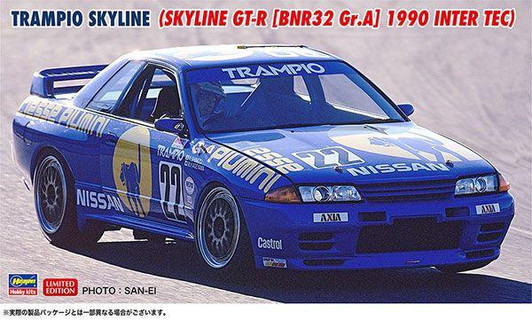  Hasegawa 1/24 Trampio Skyline (Skyline GT-R BNR32 Gr.A Specification 1990 InterTEC) Plastic Model 