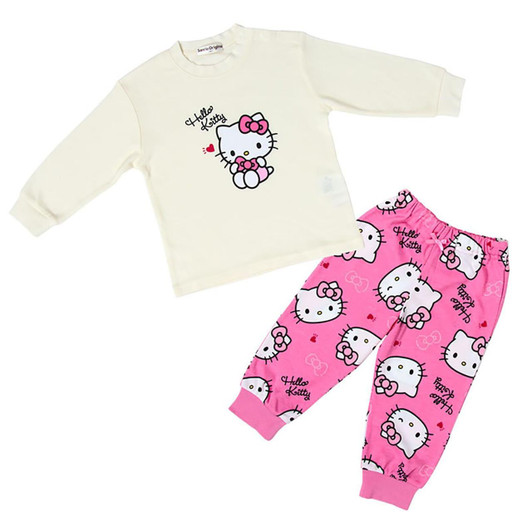  Sanrio Hello Kitty Kids Long Sleeve Pajamas 