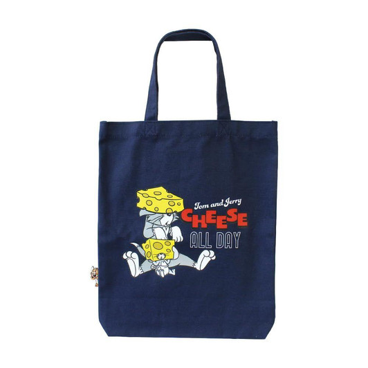  T's Factory Tom Jerry Peek-A-Boo Tote Bag Cheese Fun! Navy 