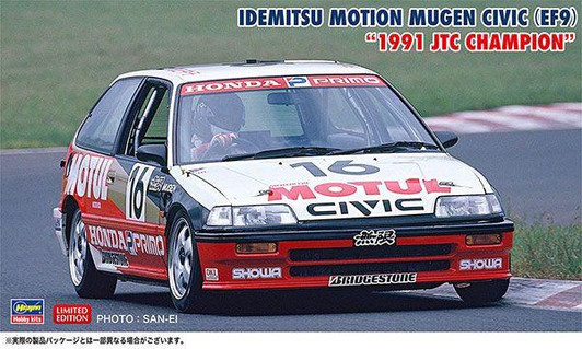  Hasegawa 1/24 Mugen MOTUL Civic (EF3) 1988 JTC Champion Plastic Model 