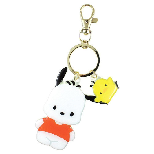  T's Factory Sanrio Die-Cut Twin Keychain Pochacco 