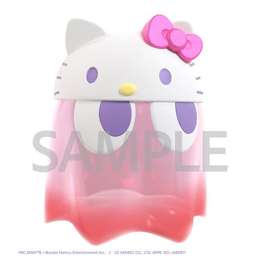 MegaHouse Pac-Man Sanrio Characters: Chibi Collect Figure Deluxe Ghost Hello Kitty Clear Color Ver.