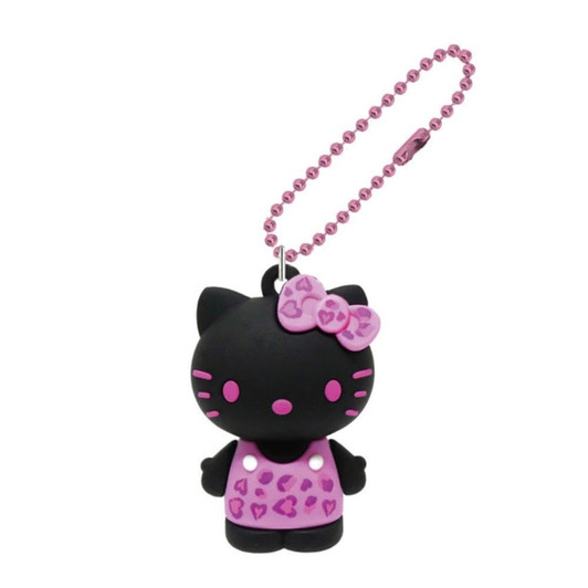 Kcompany Hello Kitty (Leopard Print Series) PVC Mascot Black