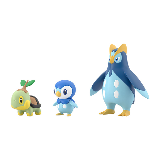 Bandai Candy Pokemon Scale World Sinnoh Region No.19: Turtwig, Piplup, and Prinplup