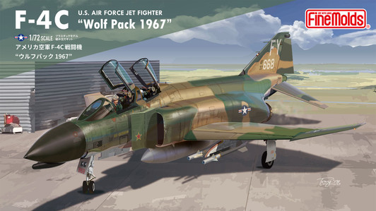 Fine Molds 1/72 U.S. Air Force F-4C Phantom II Fighter “Wolf Pack 1967” Plastic Model